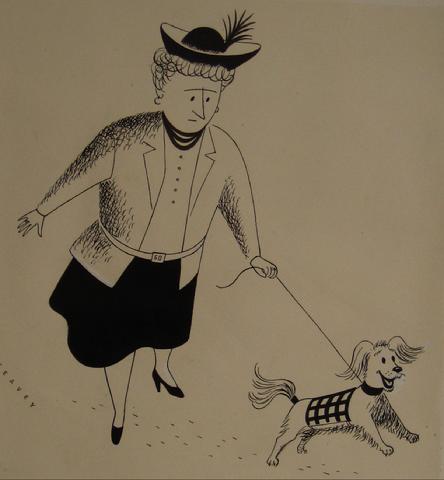 Walk the Dog<br>Mid Century Ink<br><br>#7768