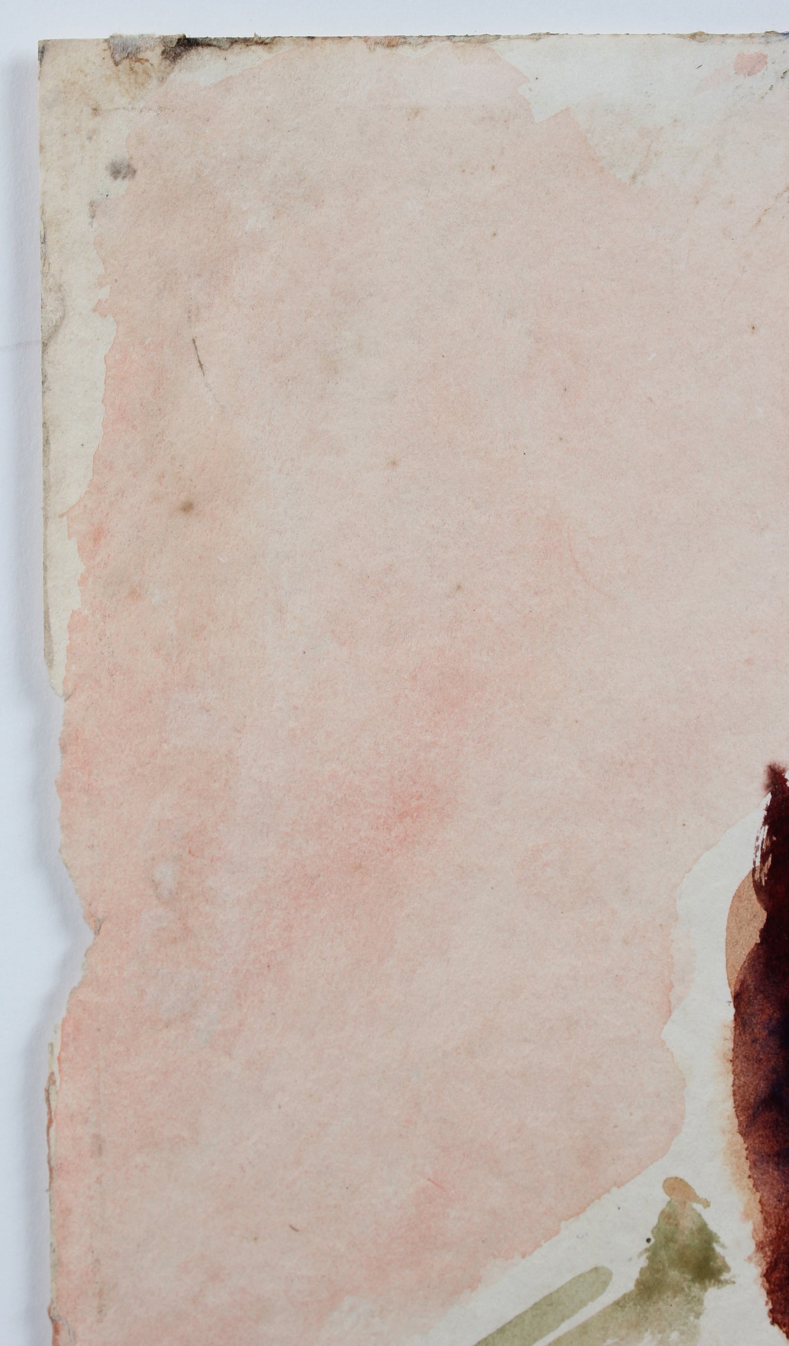 Modernist Nude Abstraction<br>1940-60s Watercolor<br><br>#4542