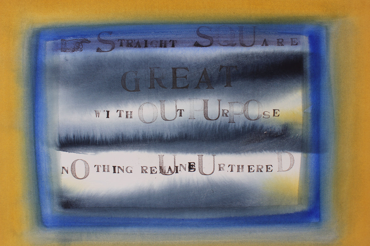 Colorful Abstracted Text <br>1974 Watercolor <br><br>#47280