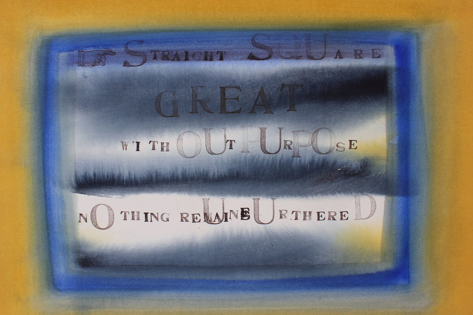 Colorful Abstracted Text <br>1974 Watercolor <br><br>#47280