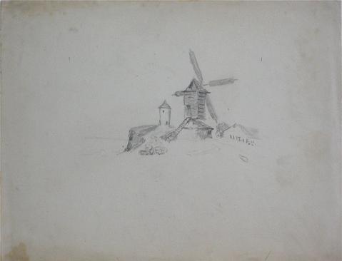 British Windmill in Graphite<br>Early-Mid 1800s<br><br>#10055