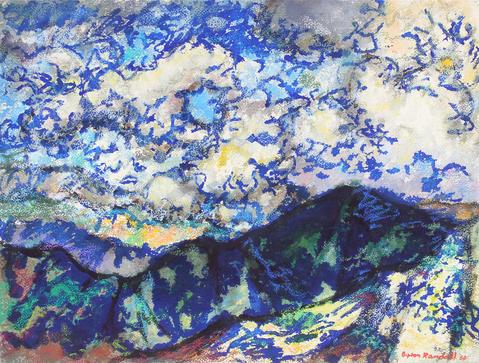 <i>Mountains And Sky</i><br>1969 Gouache & Pastel<br><br>#33266
