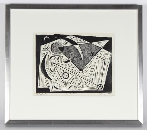 <i>Abstraction #17</i><br>1946 Linoleum Block Print<br><br>#30679