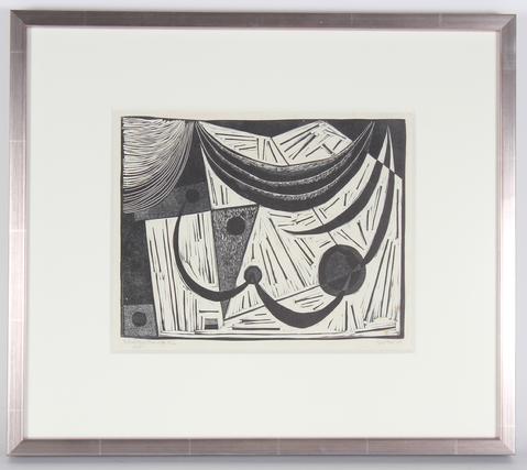 &lt;i&gt;Abstraction #42&lt;/i&gt;&lt;br&gt;1944 Linoleum Block Print&lt;br&gt;&lt;br&gt;#30677