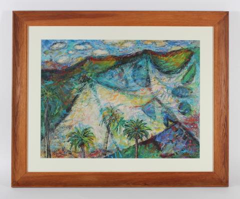 Mountains and Palms<br>1969 Pastel<br><br>#31360