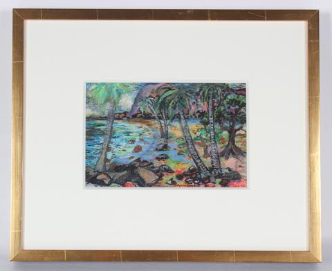 Punaluu, Hawaii<br>1969 Ink & Pastel<br><br>#33165