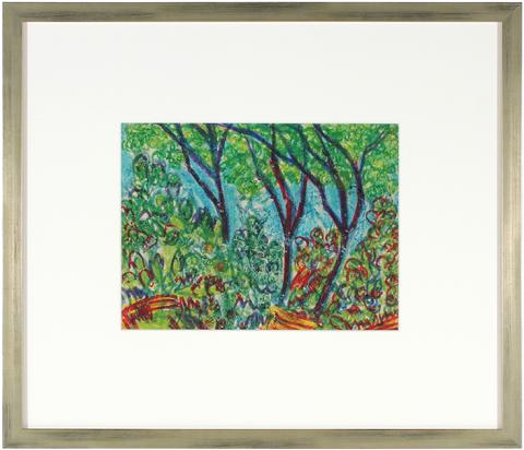 Colorful Abstracted Forest<br>1960s Pastel<br><br>#10765