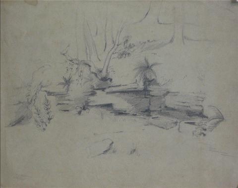 Abstracted Ruins<br>Early-Mid 1800s, Graphite<br><br>10042