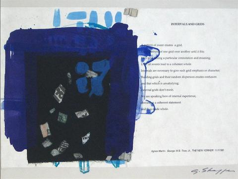 <i>Intervals and Grids</i><br>1999 Lithograph, Chine Colle & Text<br><br>#11695