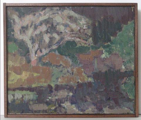 California Expressionist Landscape<br>Mid Century Oil<br><br>#4269