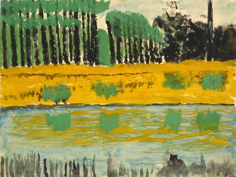 Charles Hutson Drawing & Watercolor - Lost Art Salon