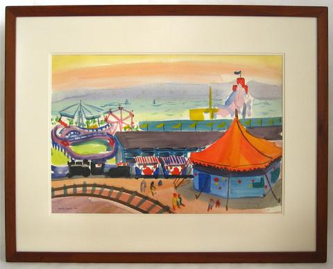 <i>The Fair</i><br> 1933 Watercolor<br><br>#16085