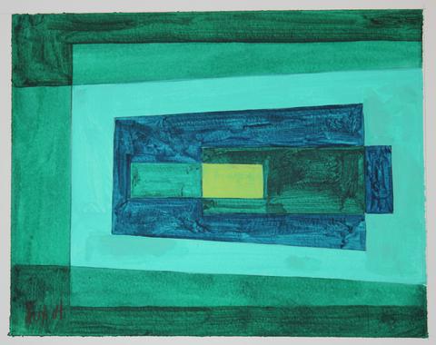 Geometic Study in Green<br>2004 Acrylic<br><br>#19208