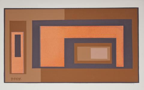 Rectangular Abstract<br>1960s Serigraph<br><br>#19474