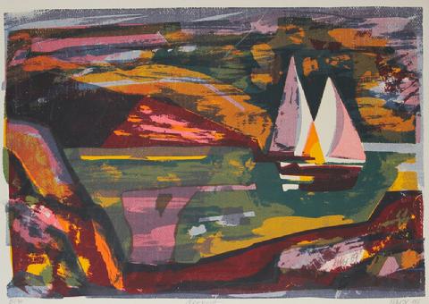 <i>Newport</i><br>1959 Serigraph Seascape<br><br>#19498