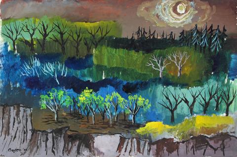 <i>Landscape Mood</i><br>1944 Gouache<br><br>#31356