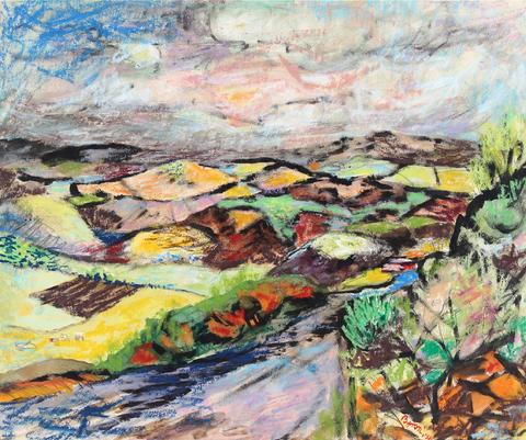 <i>Mexico Landscape</i><br>1958 Pastel<br><br>#33218