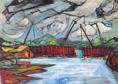 <i>Cofferdam, St. Lawrence</i><br>1955-66 Oil<br><br>#33297