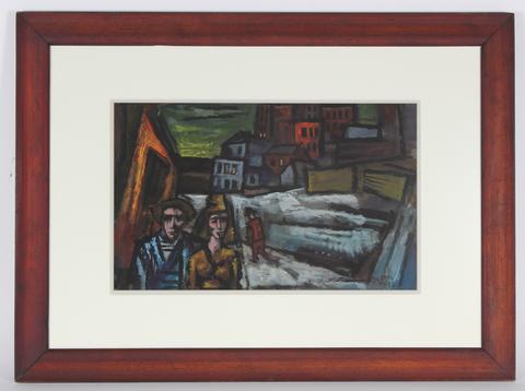 <i>Winter in Suburbs</i><br>1943 Gouache<br><br>#31361
