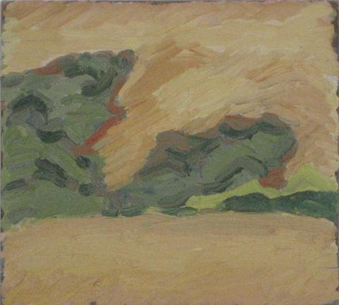 Abstracted Landscape<br>Oil, 1940-70's<br><br>#4248