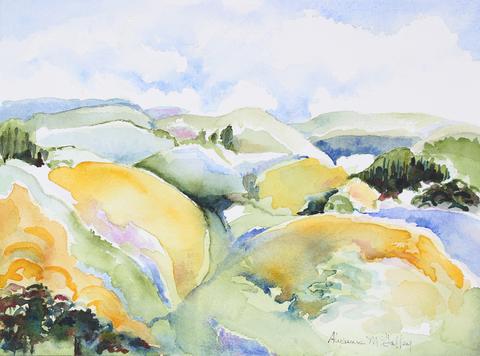 <i>Pacifica Hills, CA</i>, Watercolor<br>Late 20th - Early 21st Century<br><br>#43880