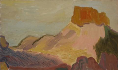 Abstracted California Hills<br>Mid Century Oil<br><br>#4896