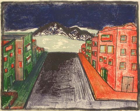&lt;i&gt;San Francisco Looking Out On Angel Island&lt;/i&gt;&lt;br&gt;Lithograph, 1940-70s&lt;br&gt;&lt;br&gt;#5380