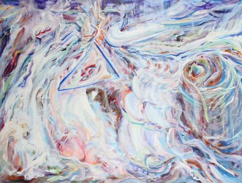 <i>Triangle</i>1978 Abstract Expressionist Oil<br><br>#67483