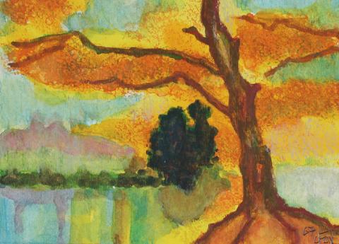 <i>Trees</i><br>2007 Watercolor Landscape<br><br>#71267