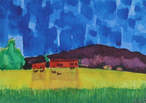 <i>House in Riverside</i><br>2007 Watercolor<br><br>#71268