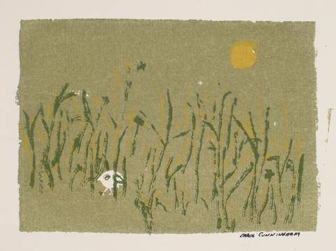 Hidden Bird In A Field<br>1960-70s Serigraph<br><br>#71301