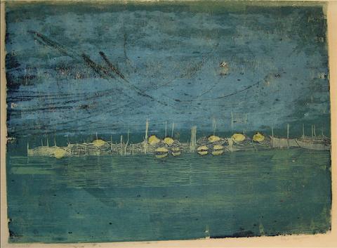<i>Burano</i><br>1969 Woodcut<br><br>#8605
