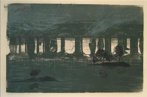 <i>Susquehana Storm</i><br>1960 Woodcut<br><br>#8802