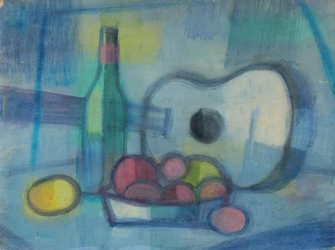 <i>Blue Guitar #2</i><br>Mid Century Oil<br><br>#90755