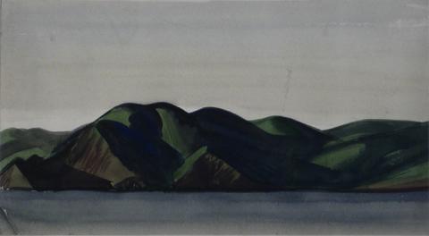 <i>Green Hills</i><br>1935 Watercolor<br><br>#9507