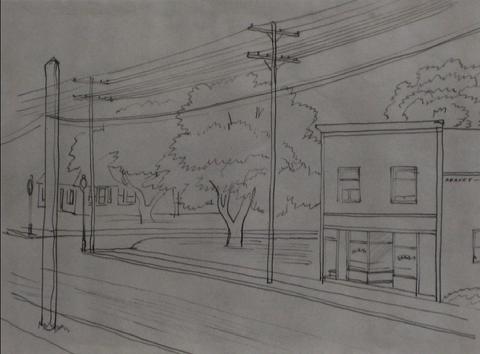 San Francisco Powerlines <br>1938-40 Ink <br><br>#9543