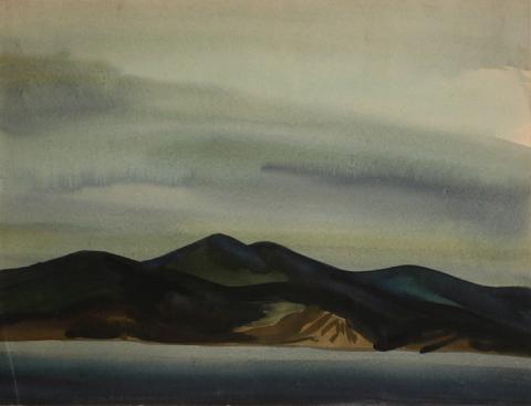 &lt;i&gt;Marin Landscape&lt;/i&gt;&lt;br&gt;1930s Watercolor Scene&lt;br&gt;&lt;br&gt;#9607