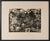 Modernist Mining Town Vignettes <br>Mid 20th Century Linoleum Block Print <br><br>#49649