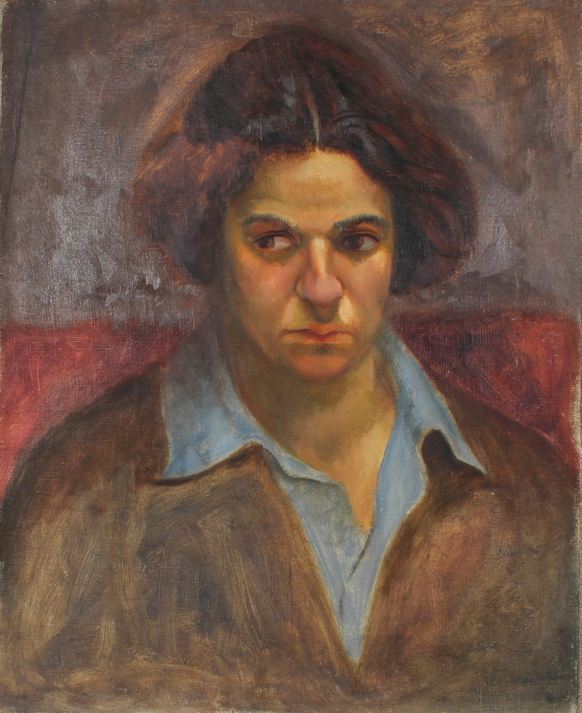 <i>Portrait of Ethel Weiner</i> <br>Circa 1930's Oil <br><br>#50199