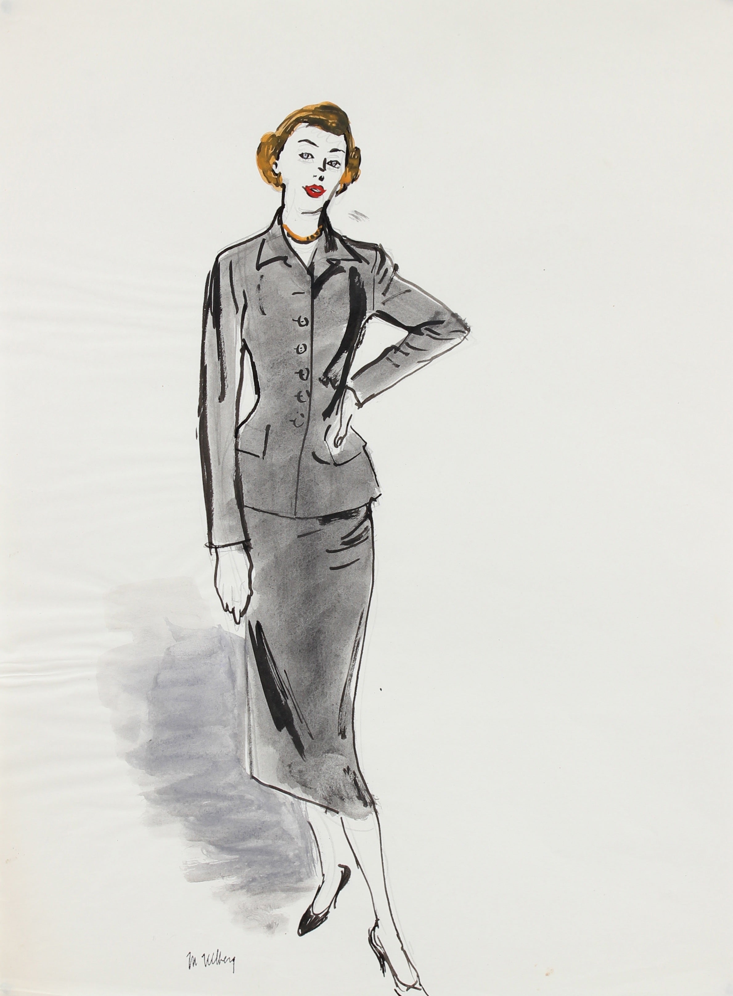 Marjorie Ullberg  Mid- Century Fashion Illustration - Neiman