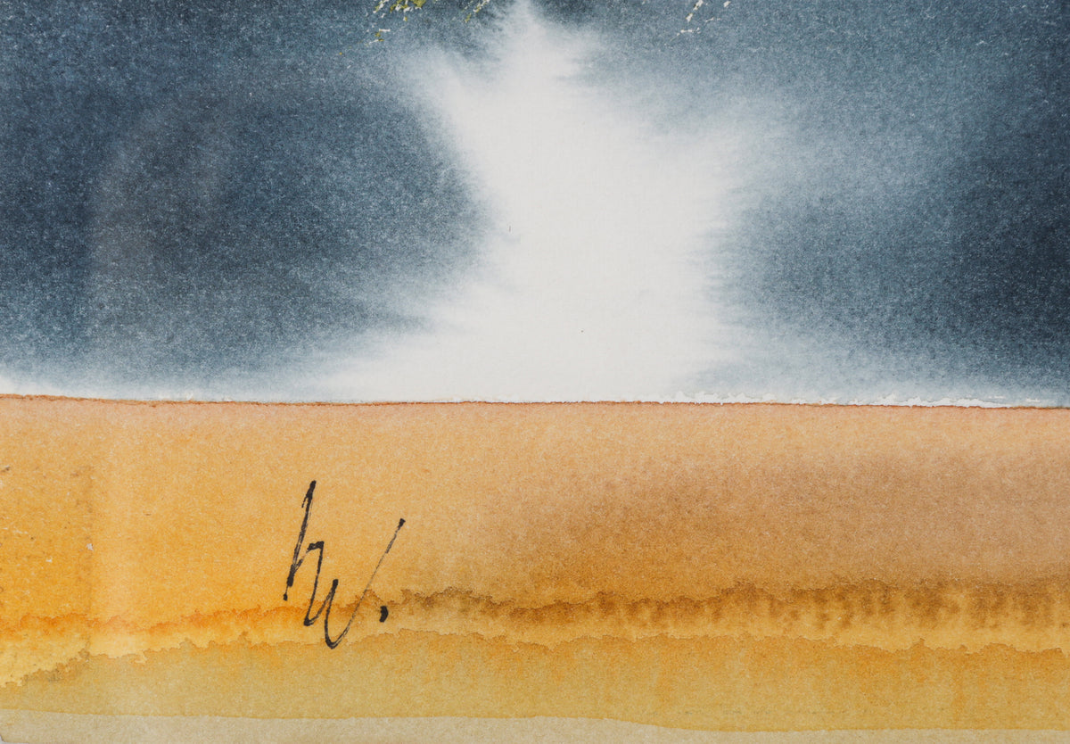 Colorful Abstracted Brushstrokes <br>Late 20th Century Watercolor <br><br>#52236