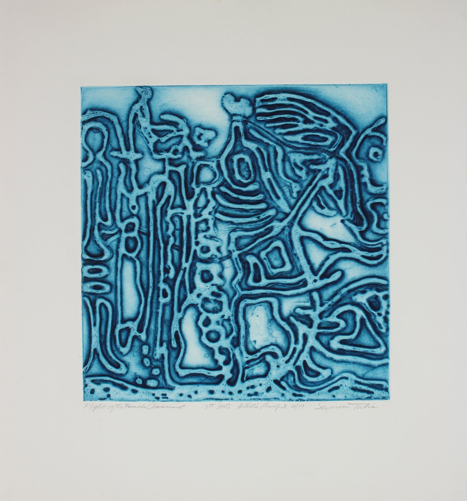 <i>Flight of the Female Chauvinist</i><br>Mid-Late 20th Century Collograph<br><br>#61255