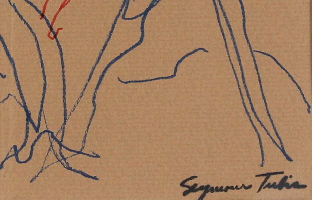 Abstracted Figural Group<br>20th Century Ink on Paper<br><br>#66885