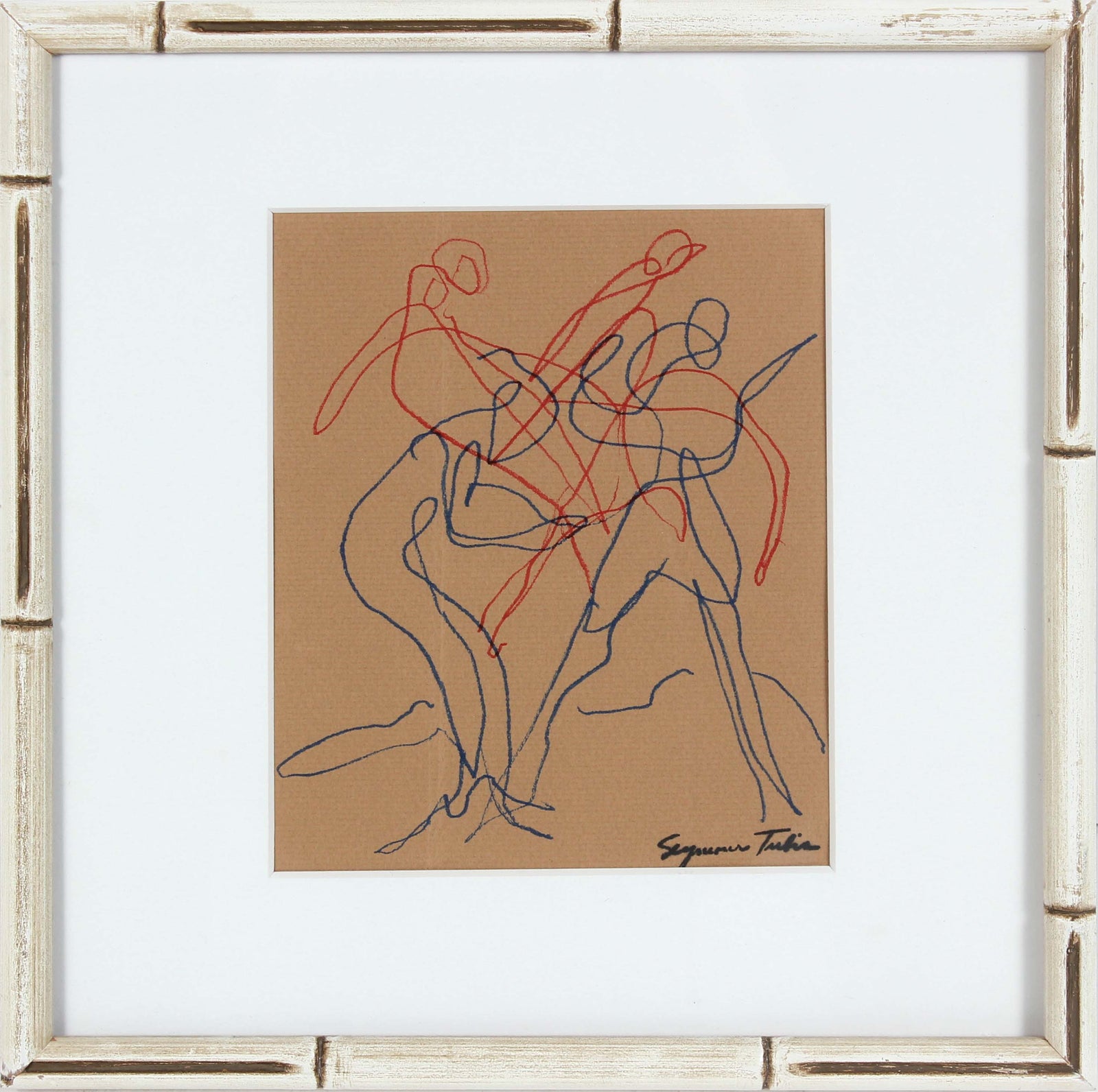 Abstracted Figural Group<br>20th Century Ink on Paper<br><br>#66885