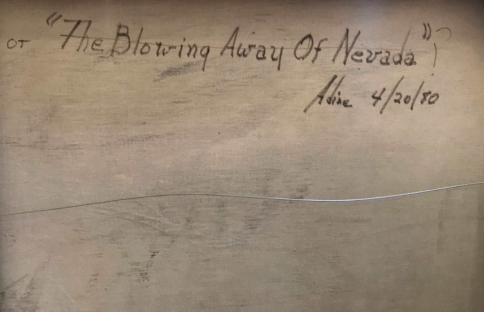 <i>George Washington; What Would He Say to the MX Missle</i><br>1980 Oil<br><br>#67583