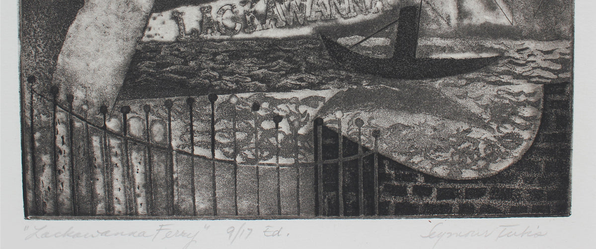 <i>Lackawanna Ferry</i><br>1947 Etching<br><br>#69926