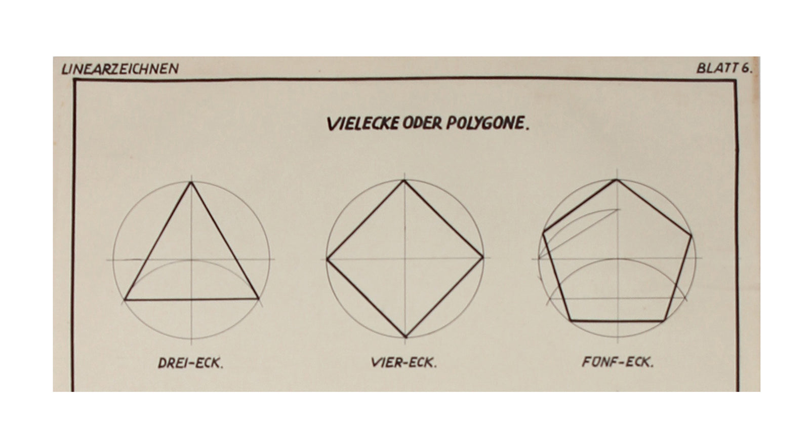 Geometric German Engineering Drawing <br>1941 Ink & Watercolor <br><br>#71112