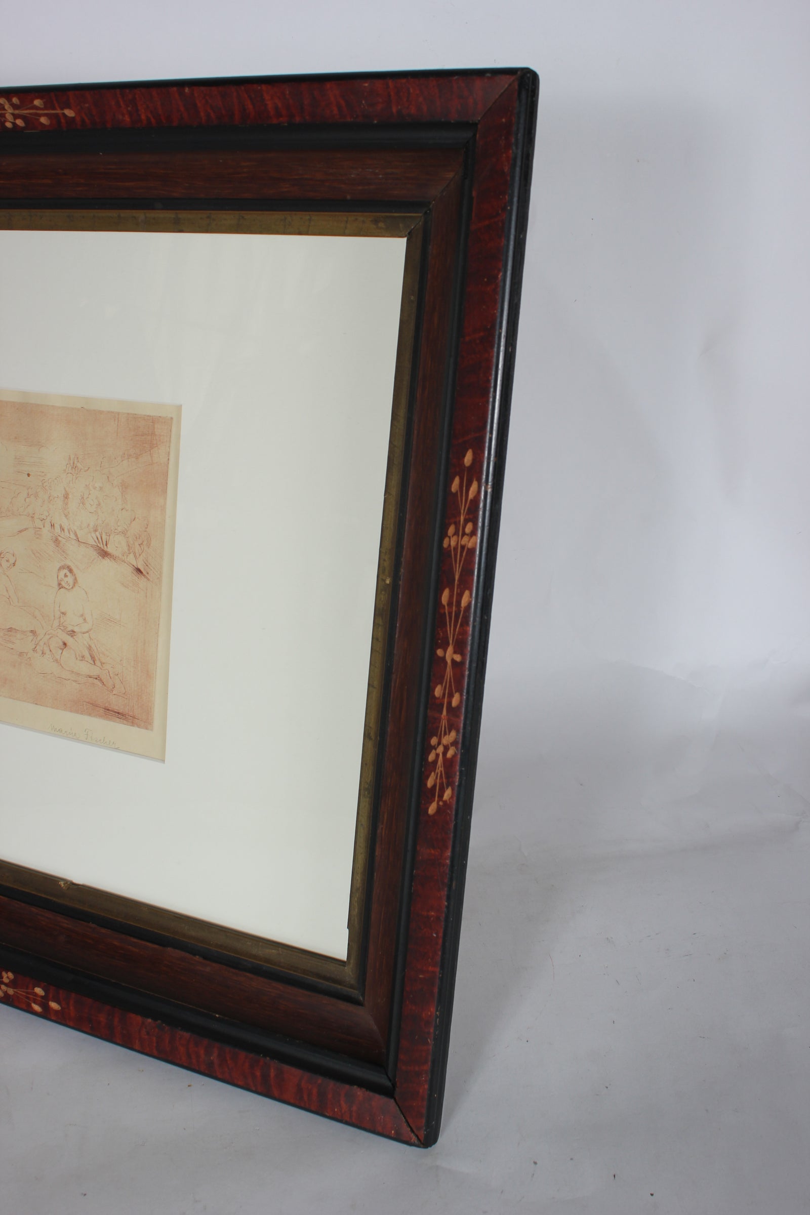 Pink-Toned Nudes in the Park<br>1920s Etching<br><br>#71193