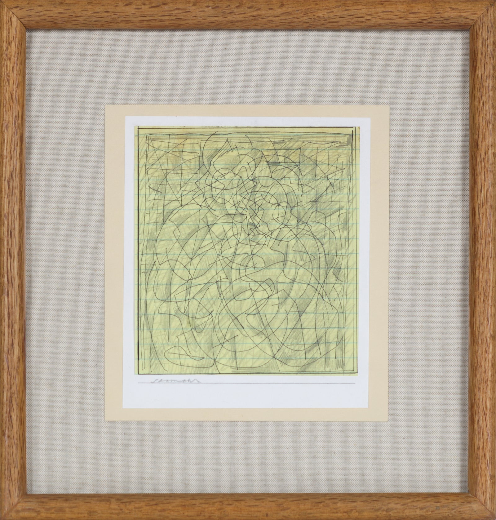 Abstract Notebook Sketch <br>Late 20th Century Graphite <br><br>#71483