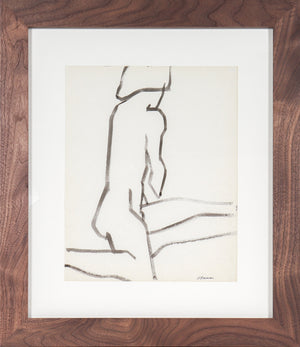 Modernist Figure Side View <br>1976 Ink Wash <br><br>#71916